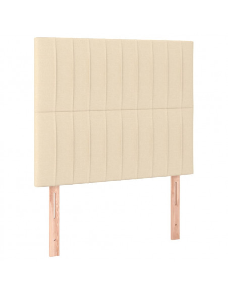 Giroletto a Molle con Materasso Crema 100x200 cm in Tessuto