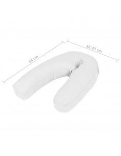 Cuscino per Gravidanza a Forma di J 54x(36-43) cm Bianco