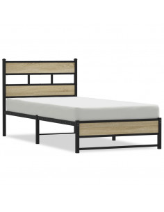 Giroletto senza Materaso in Metallo Rovere Sonoma 107x203 cm 2