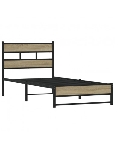 Giroletto senza Materaso in Metallo Rovere Sonoma 107x203 cm