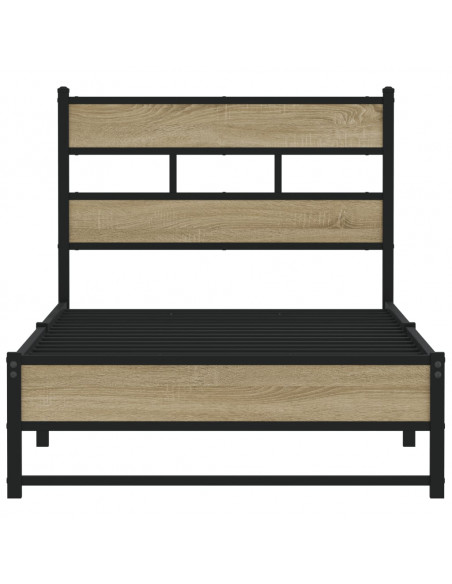 Giroletto senza Materaso in Metallo Rovere Sonoma 107x203 cm