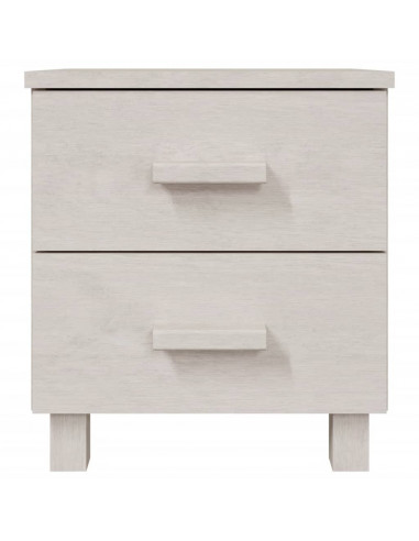 Comodini HAMAR 2 pz Bianchi 40x35x44,5 cm in Legno di Pino