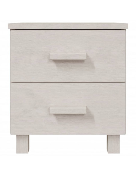 Comodini HAMAR 2 pz Bianchi 40x35x44,5 cm in Legno di Pino