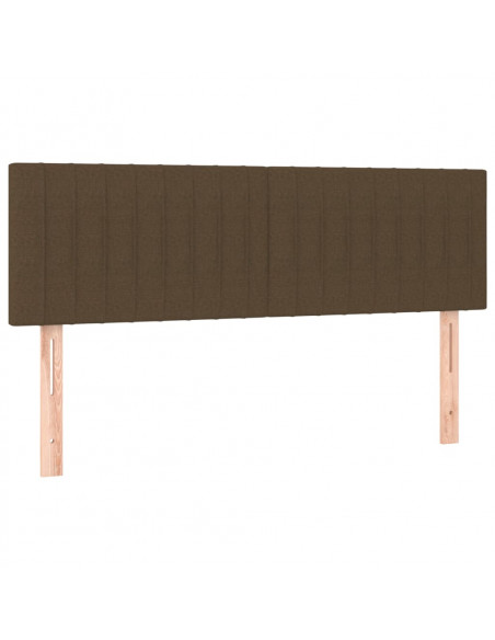 Giroletto a Molle con Materasso Marrone Scuro 140x190cm Tessuto