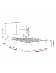 Giroletto Bianco in Legno Massello di Pino 140x200 cm