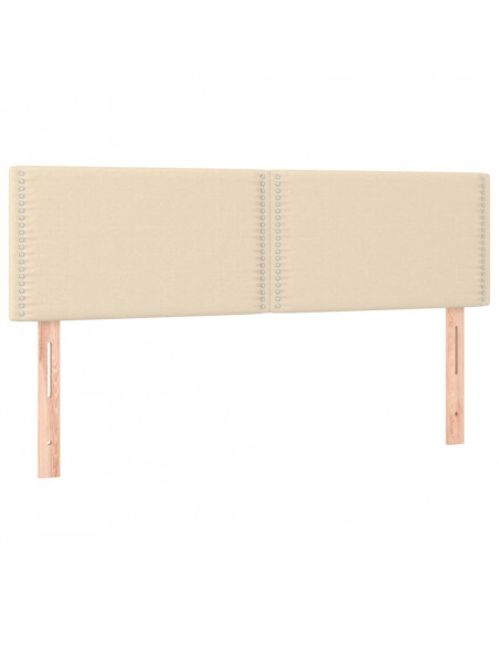 Giroletto a Molle con Materasso Crema 140x19 cm in Tessuto