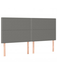 Giroletto a Molle con Materasso Grigio Scuro 160x200 cm Tessuto