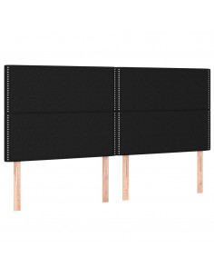 Giroletto a Molle con Materasso Nero 200x200 cm in Tessuto