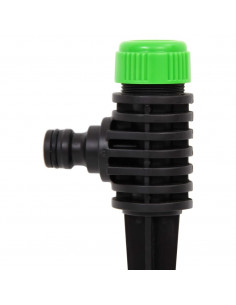 Irrigatori Rotanti 6 pz Verdi e Neri 3x6x19,5 cm ABS e PP