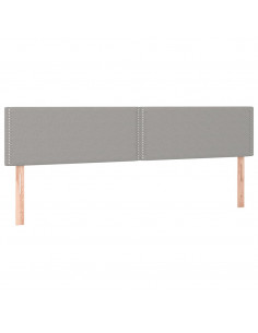 Giroletto a Molle con Materasso Grigio Chiaro180x200 cm Tessuto