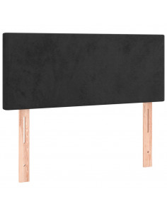 Giroletto a Molle con Materasso Nero 80x200 cm in Velluto