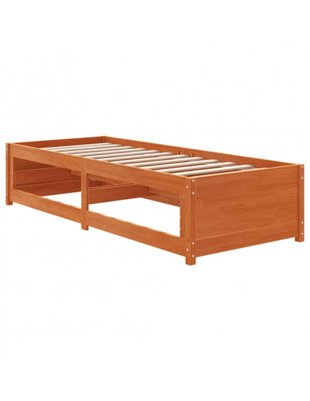 Dormeuse Marrone Cera 90x190 cm in Legno Massello di Pino