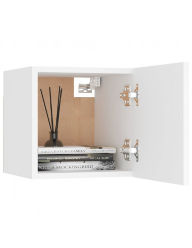 Comodino Bianco 30,5x30x30 cm in Truciolato