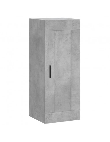 Credenza Grigio Cemento 34,5x34x180 cm in Legno Multistrato