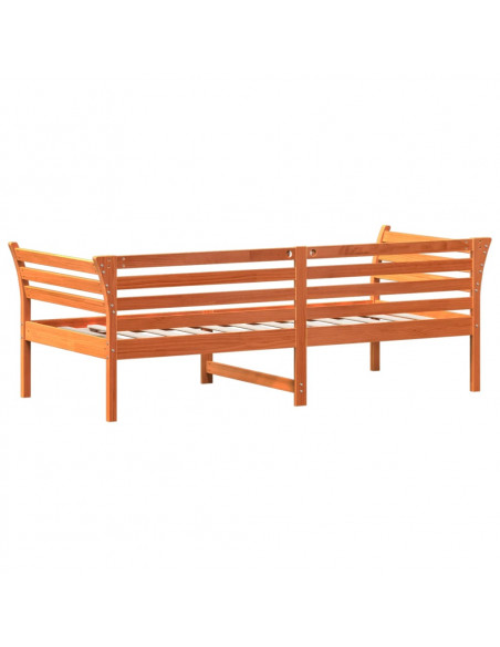 Dormeuse Marrone Cera 80x200 cm in Legno Massello di Pino
