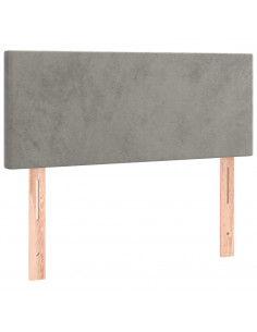 Giroletto a Molle con Materasso Grigio Chiaro 120x200cm Velluto