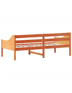 Dormeuse Marrone Cera 80x200 cm in Legno Massello di Pino