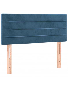 Giroletto a Molle con Materasso Blu Scuro 120x200 cm in Velluto