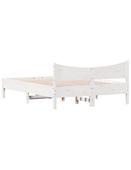 Giroletto Bianco 135x190 cm Legno Massello di Pino
