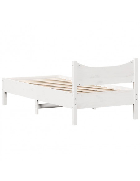 Giroletto Bianco 90x200 cm in Legno Massello di Pino