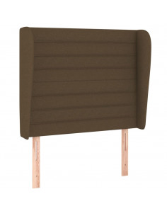 Giroletto a Molle con Materasso Marrone Scuro 90x190cm Tessuto