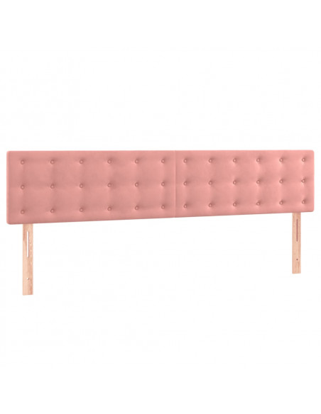 Giroletto a Molle con Materasso Rosa 180x200 cm in Velluto