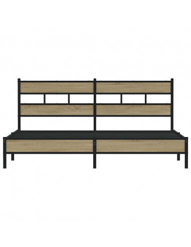 Giroletto senza Materaso in Metallo Rovere Sonoma 193x203 cm