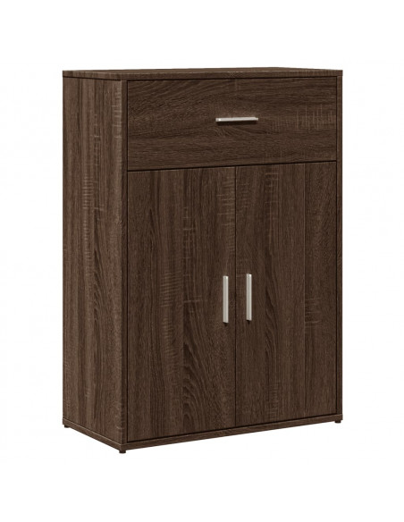 Credenze 2 pz Rovere Marrone 60x30x84 cm in Legno Multistrato
