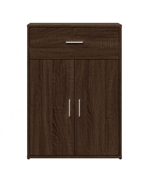 Credenze 2 pz Rovere Marrone 60x30x84 cm in Legno Multistrato