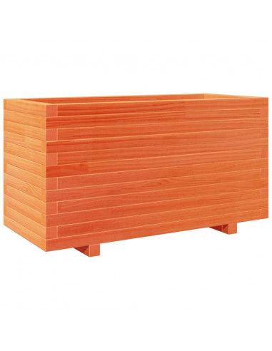 Fioriera Giardino Marrone Cera 90x40x49,5cm Legno Massello Pino