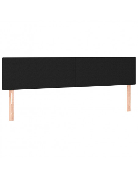 Giroletto a Molle con Materasso Nero 120x190 cm in Tessuto