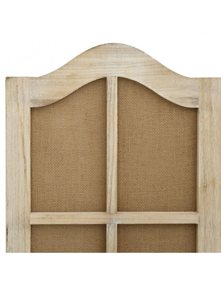 Divisorio a 4 Pannelli Marrone 140x165 cm in Tessuto