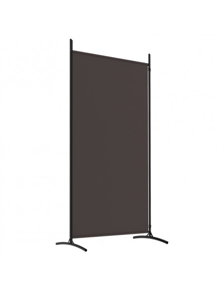 Divisorio a 2 Pannelli Marrone 175x180 cm in Tessuto