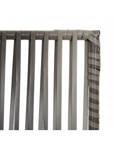 Divisorio per Ambienti a 4 Pannelli Grigio in Polyrattan