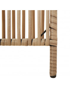 Divisorio per Ambienti a 4 Pannelli Beige in Polyrattan