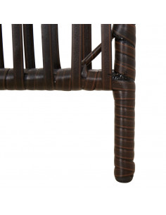 Divisorio per Ambienti a 4 Pannelli Grigio in Polyrattan