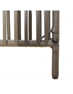 Divisorio per Ambienti a 3 Pannelli Grigio in Polyrattan