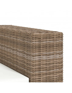 Divano a 2 Posti 7 pz in Rattan Naturale