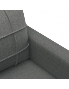 Divano a 3 Posti Grigio Chiaro 180 cm in Tessuto