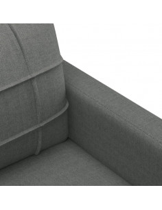 Divano a 2 Posti Grigio Scuro 140 cm in Tessuto