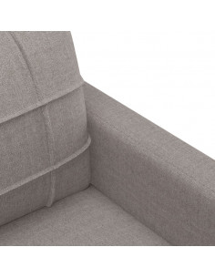 Divano a 2 Posti Tortora 120 cm in Tessuto