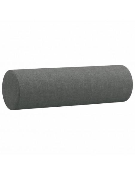 Divano a 2 Posti con Cuscini Grigio Scuro 140 cm in Tessuto