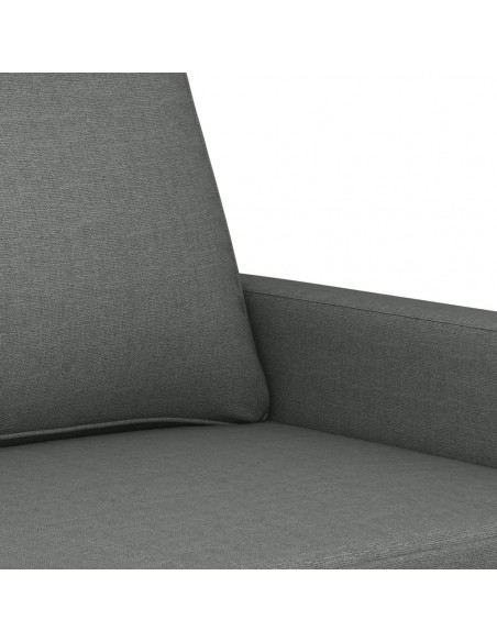 Divano a 2 Posti Grigio Scuro 140 cm in Tessuto