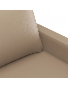 Divano a 2 Posti Cappuccino 140 cm in Similpelle