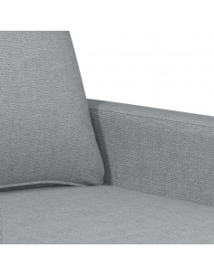 Divano a 3 Posti Grigio Chiaro 180 cm in Tessuto