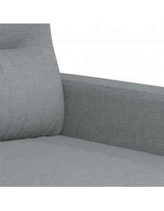 Divano a 2 Posti Grigio Chiaro 120 cm in Tessuto