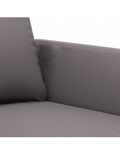 Divano a 2 Posti Grigio 120 cm in Similpelle