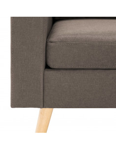 Divano a 2 Posti Grigio Talpa in Tessuto