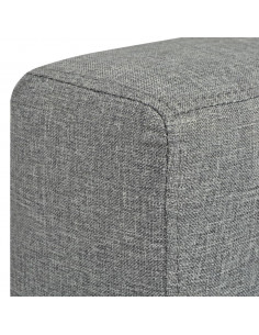 Divano a 3 Posti in Tessuto Grigio Chiaro