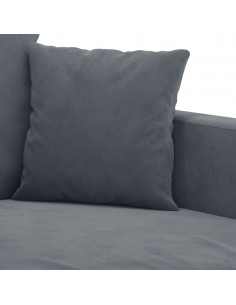 Divano a 2 Posti grigio scuro 120 cm in Velluto